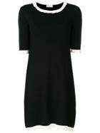 Red Valentino Fitted Scalloped Dress - Black