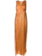 Maria Lucia Hohan 'zion' Gown, Women's, Size: 38, Yellow/orange, Cotton/nylon/spandex/elastane