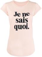 Zadig & Voltaire Cap Sleeve Slogan Print T-shirt - Pink