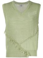 Necessity Sense Fish Tank Gossamer Sweater - Green