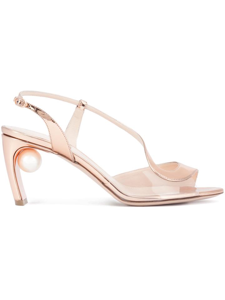 Nicholas Kirkwood 70mm Maeva Pearl S Sandals - Metallic