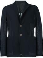 Giorgio Armani Peaked Lapel Blazer, Men's, Size: 50, Blue, Polyamide/spandex/elastane