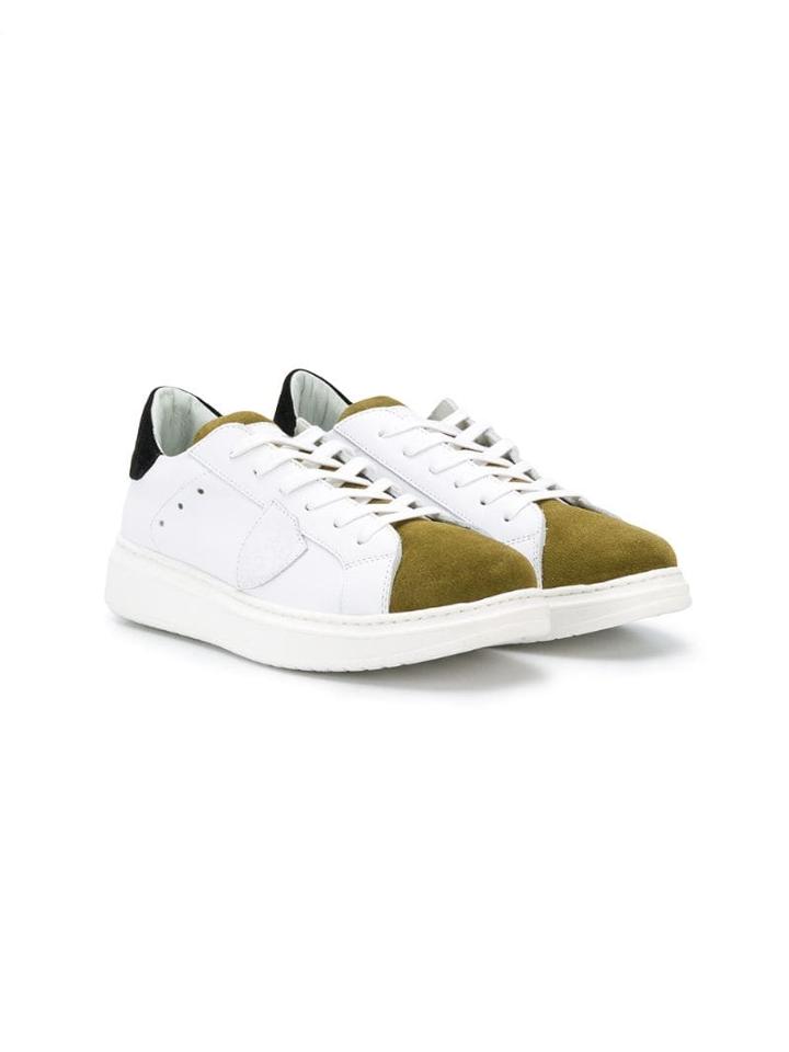 Philippe Model Kids Teen Colour Block Sneakers - White