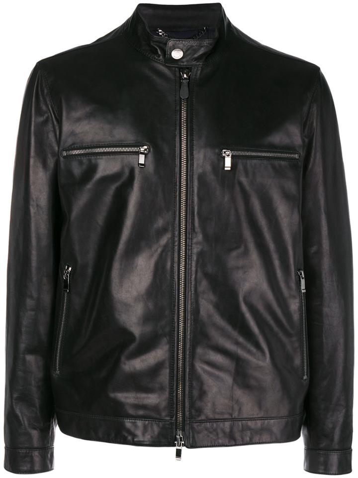 Ermenegildo Zegna Classic Zip Fastened Jacket - Black