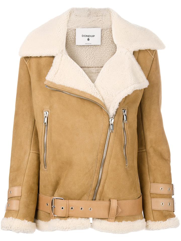 Dondup - Lamb Skin Jacket - Women - Lamb Skin - 42, Brown, Lamb Skin