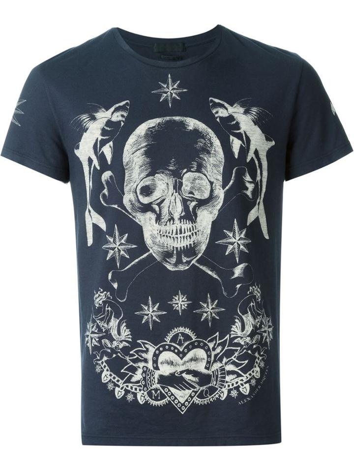 Alexander Mcqueen - Skull Tattoo T-shirt - Men - Cotton - S, Black, Cotton