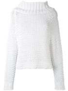 Chunky Knit Jumper - Women - Cotton - Xs, White, Cotton, Calvin Klein Collection