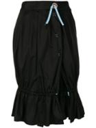 Romeo Gigli Pre-owned Side Slit Gathered Skirt - Black