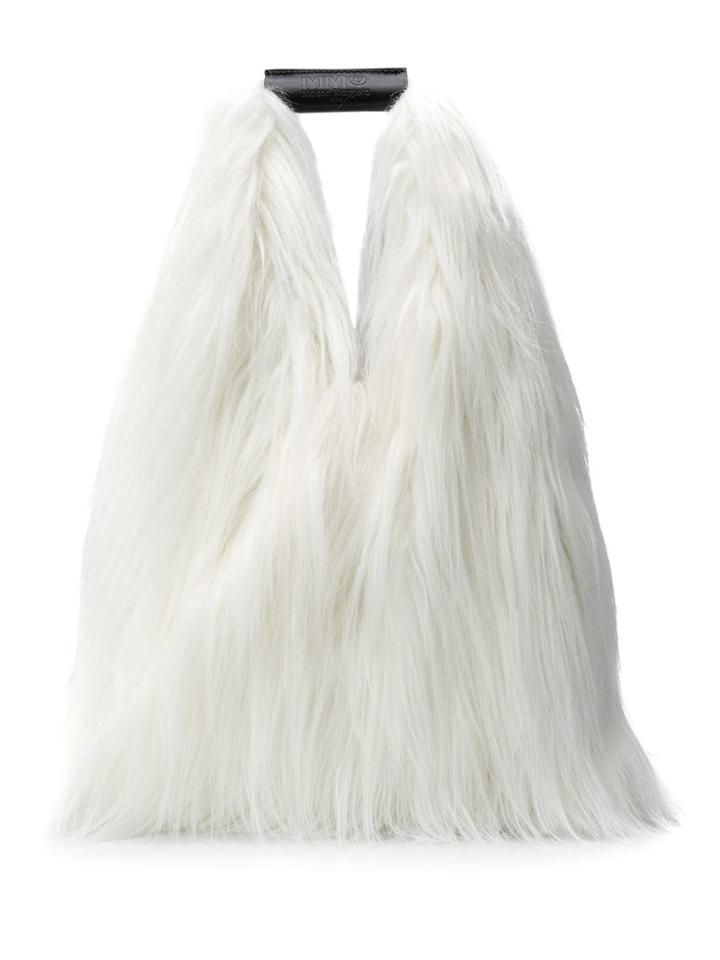 Mm6 Maison Margiela Faux-fur Tote Bag - White