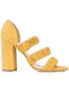 Chloe Gosselin Elasticated Strap Sandals - Yellow & Orange