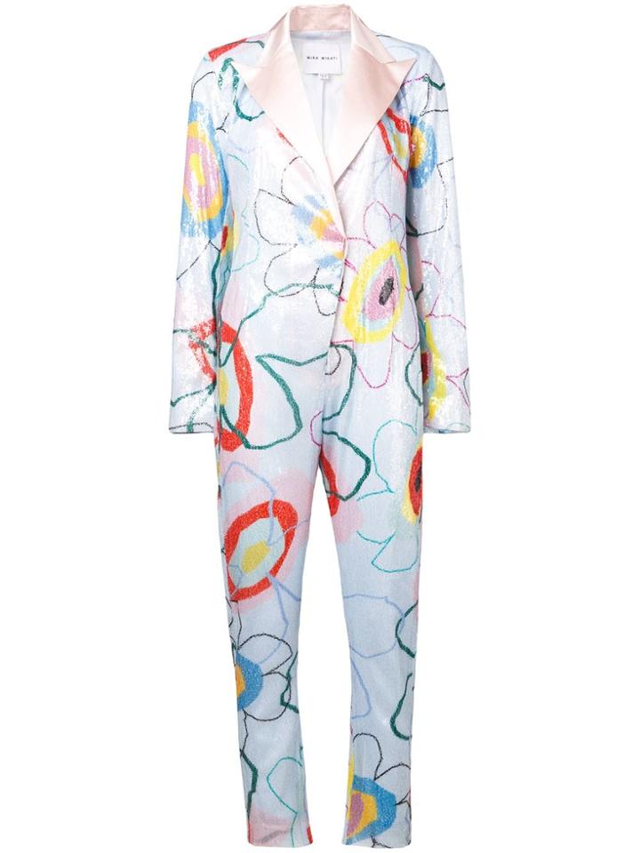 Mira Mikati Printed Tailored Jumpsuit - Blue