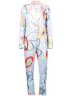 Mira Mikati Printed Tailored Jumpsuit - Blue