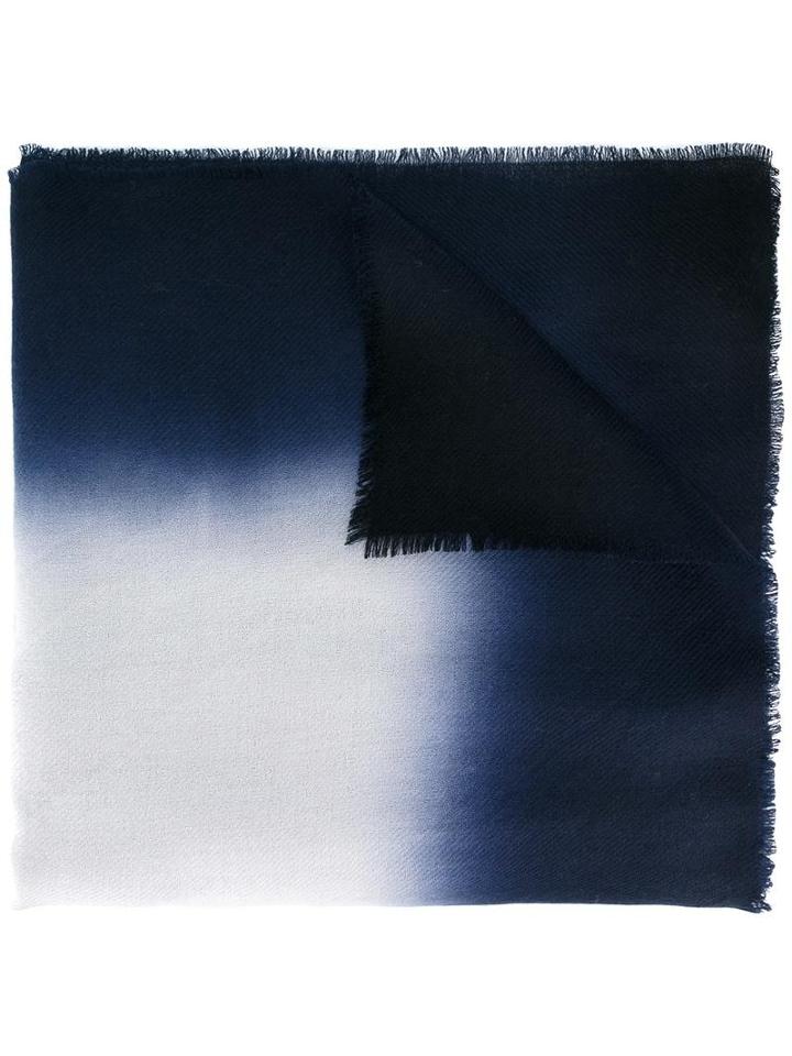 Armani Collezioni Tie-dye Print Scarf, Women's, Blue, Wool