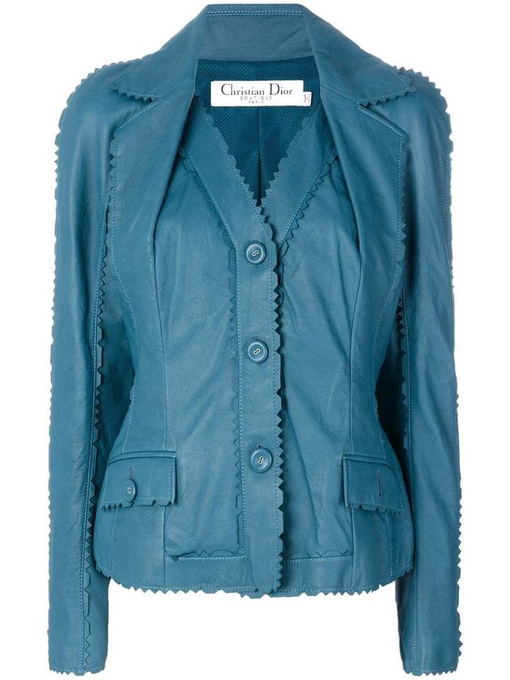 Christian Dior Pre-owned Zig-zag Edge Jacket - Blue