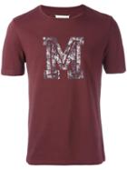 Maison Margiela M Print T-shirt, Men's, Size: 50, Red, Cotton