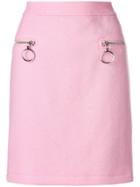 Moschino Zipped Pockets Skirt - Pink & Purple
