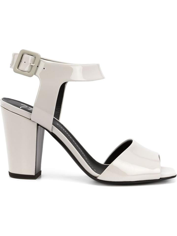 Giuseppe Zanotti Design Emmanuelle Sandals, Women's, Size: 37, Grey, Patent Leather