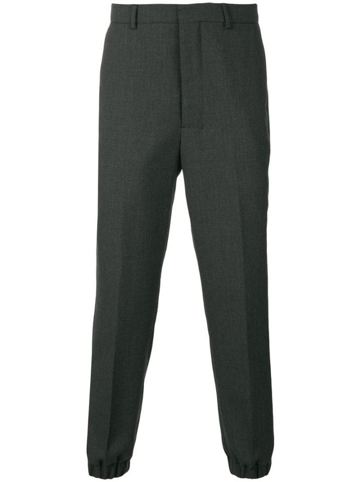 Ami Paris Elasticized Hem Carrot Fit Trousers - Grey