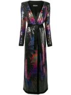 Balmain Sequin Embellished Long Kimono - Black