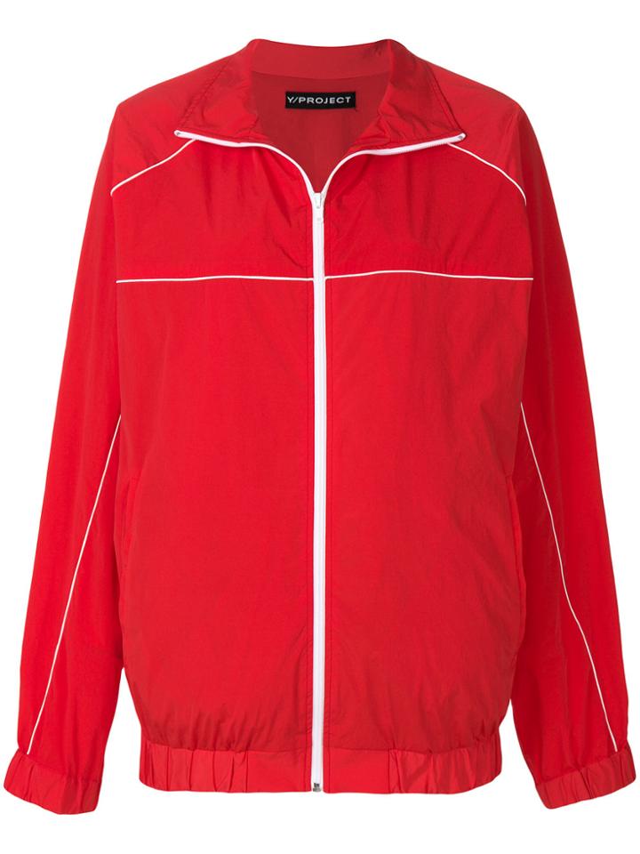 Y / Project Oversized Zip Sport Jacket - Red