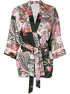 Blugirl Printed Belted Kimono - Multicolour