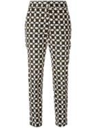 Andrea Marques Printed Trousers, Women's, Size: 42, Black, Cotton/spandex/elastane