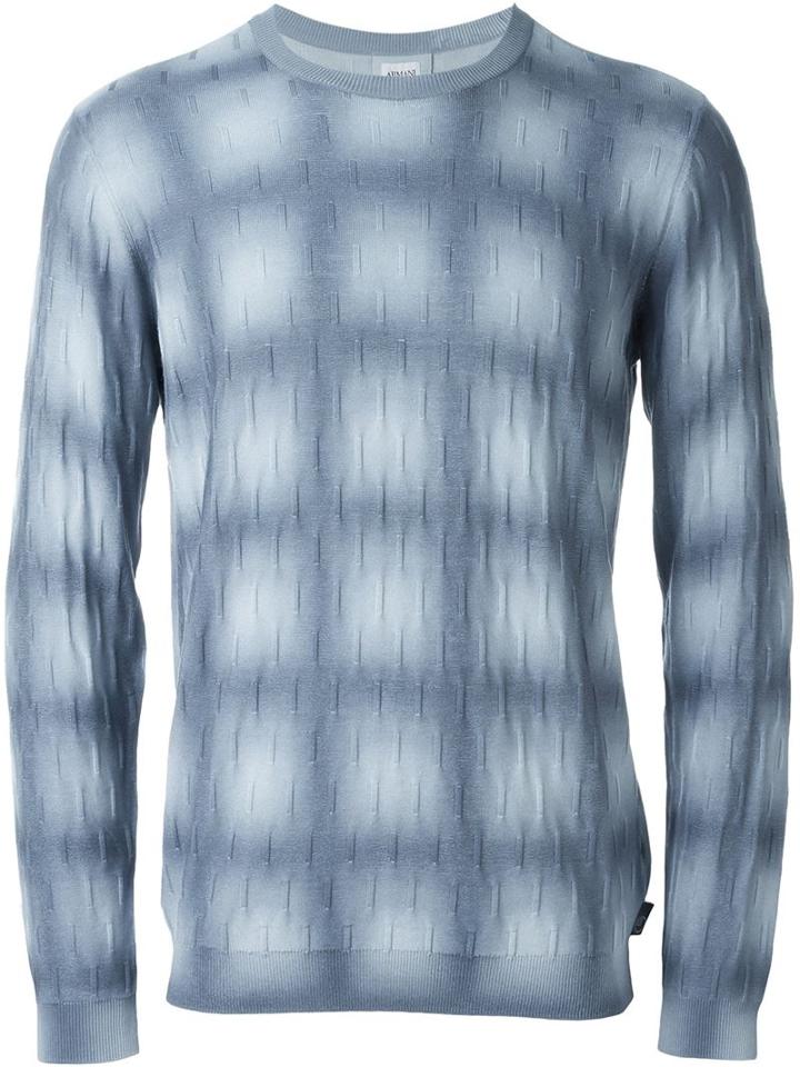 Armani Collezioni Printed Grid Jumper