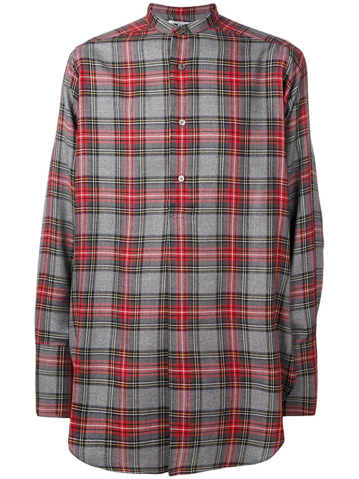Stella Mccartney Oversized Checked Shirt - Grey