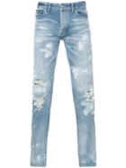 Hl Heddie Lovu Distressed Skinny Jeans, Adult Unisex, Size: 30, Blue, Cotton/polyurethane