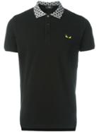 Fendi Bag Bugs Polo Shirt, Men's, Size: 50, Black, Cotton