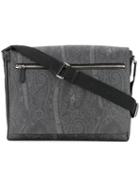 Etro - Paisley Print Shoulder Bag - Men - Cotton/leather/polyester/pvc - One Size, Black, Cotton/leather/polyester/pvc
