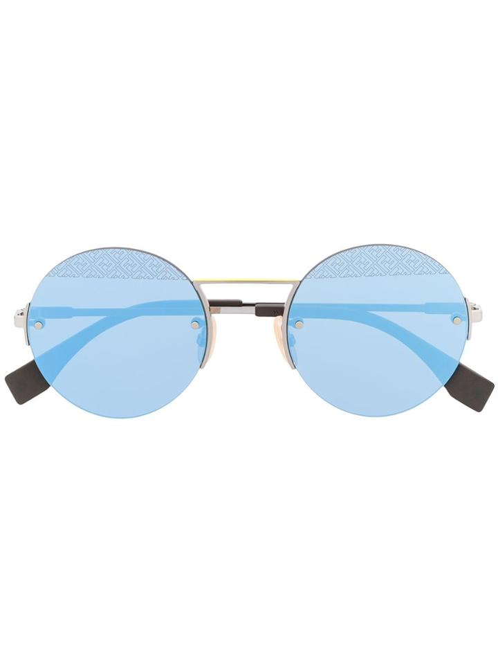 Fendi Eyewear Round Shaped Sunglasses - Silver
