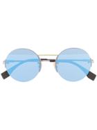 Fendi Eyewear Round Shaped Sunglasses - Silver