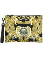 Versace Baroque Print Clutch - Yellow & Orange
