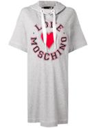 Love Moschino Logo Hoodie Dress - Grey