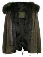 Mr & Mrs Italy - Rabbit Fur Lined Parka Coat - Women - Cotton/lamb Skin/rabbit Fur/polyamide - Xs, Green, Cotton/lamb Skin/rabbit Fur/polyamide
