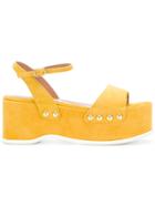 L'autre Chose Mid-platform Sandals - Yellow & Orange