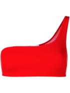 Stella Mccartney - One-shoulder Bra Top - Women - Polyamide/polyester/spandex/elastane - S, Red, Polyamide/polyester/spandex/elastane