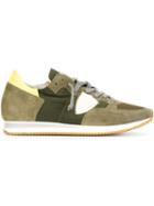 Philippe Model Panelled Sneakers, Men's, Size: 40, Green, Cotton/nylon/rubber/suede