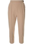 Loveless Cropped Tailored Trousers - Neutrals