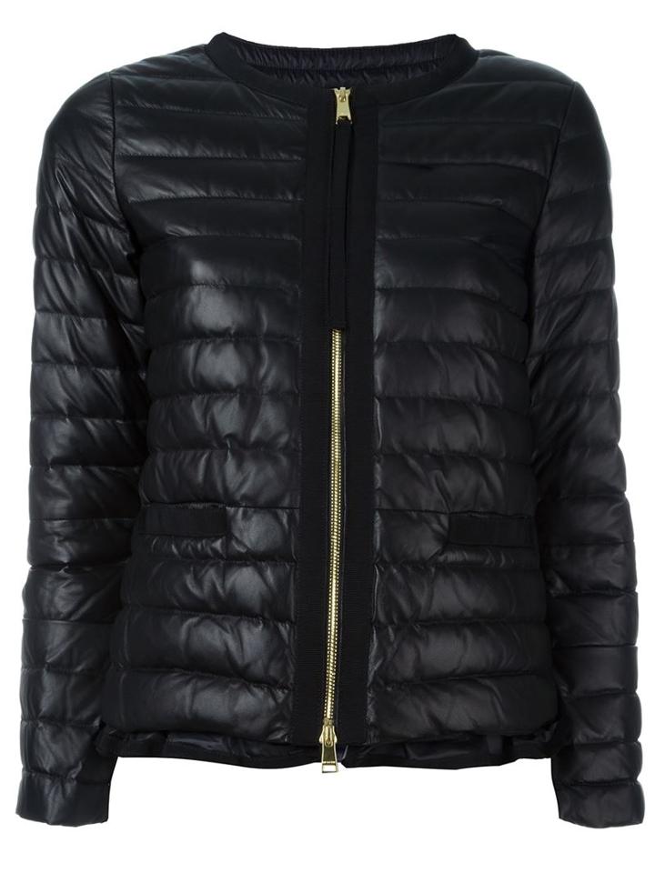 Moncler Classic Puffer Jacket, Women's, Size: 2, Black, Lamb Skin/polyamide/feather Down