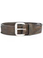 Diesel Textured Belt, Men's, Size: 95, Brown, Calf Leather