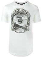 Black Eye Print T-shirt, Men's, Size: Large, White, Cotton, Ann Demeulemeester