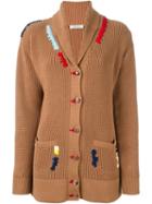 Nina Ricci Embroidered Shawl Neck Cardigan
