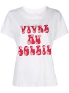 Cinq A Sept Vivre Au Soleil Printed T-shirt - White