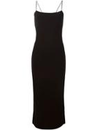 T By Alexander Wang Long Slip Dress, Women's, Size: 2, Black, Viscose/rayon/polyester/spandex/elastane