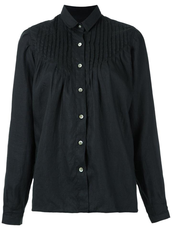 À La Garçonne - Pleated Shirt - Women - Cotton - M, Black, Cotton