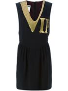 Moschino Vintage 'vip' Sequin Dress - Black