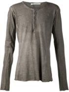 Poème Bohémien Henley Shirt, Men's, Size: 50, Grey, Cotton