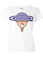 Yazbukey Girl Print T-shirt, Size: Large, White, Cotton